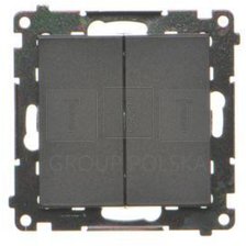 TP4.01/149 Simon 55 Przycisk poczwórny (moduł) 10 AXm, 250 V~, szybkozłącza Czarny mat TP4.01/149