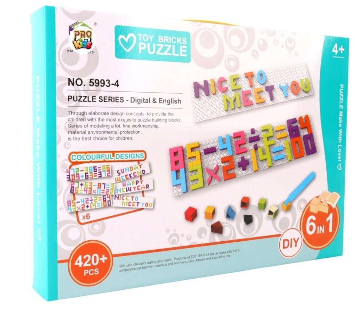Puzzle klocki edukacyjne układanka