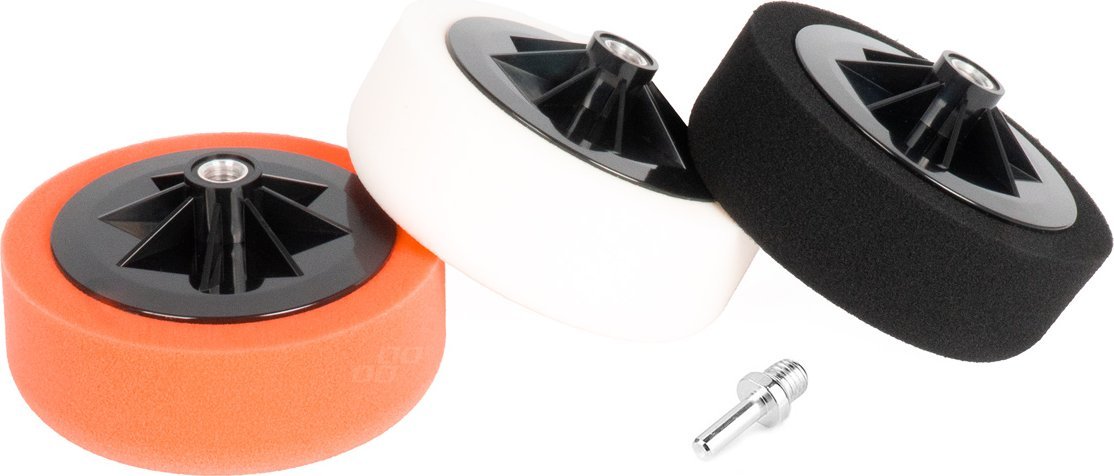 AMiO Zestaw gąbek do polerowania gąbki polerskie 3x150mm + adapter m14 amio-03703