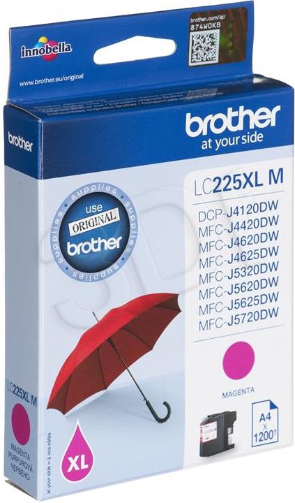 Tusz Brother tusz oryginalny LC225XLM (magenta)