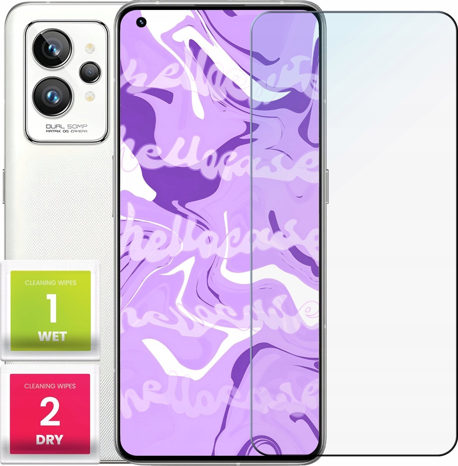 Hello Case Szkło Hartowane do Realme GT 2 / GT 2 Pro (9H, płaskie 2.5D, ochronne)