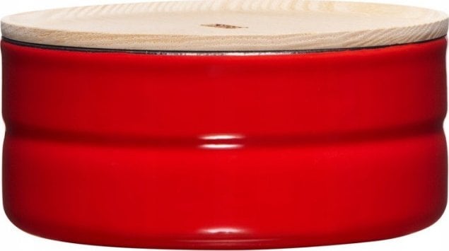 Riess RIESS - Pojemnik kuchenny niski z drewnianą pokrywą 0,6l Fresh Tomato