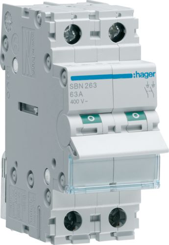 Hager Rozłącznik modułowy 63A 2P (SBN263)