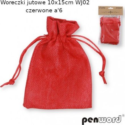 Penword WORECZKI JUTOWE 10x15cm WJ-02 CZERWONE a6 Penword
