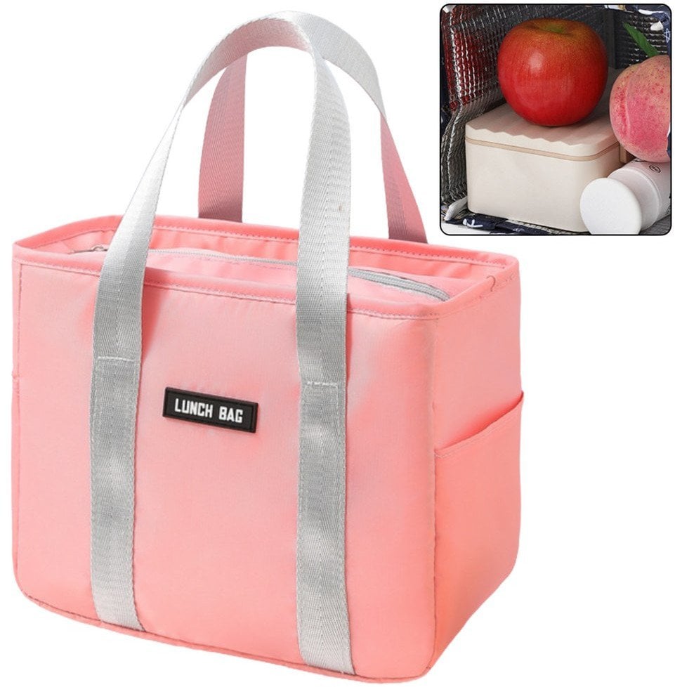 Torba Termiczna Izolacyjna Śniadaniowa Lunch Bag Różowa 24cm