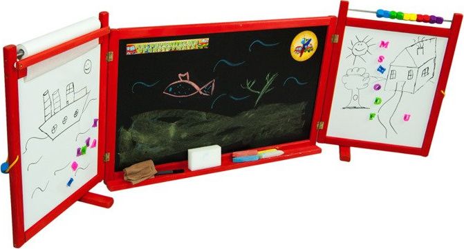 3toysm Drewniana Tablica Magnetyczna 6W1 Wisząca Papier Ts4