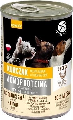 Pet Republic Monoproteinowa Karma Dla Psa Kurczak 400g