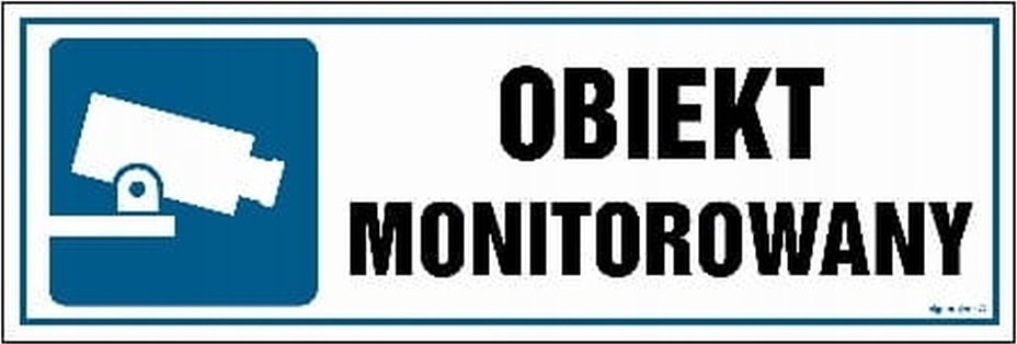 Mój dom Obiekt Monitorowany Znak Pcv 30X10 Cm, Płyta Libres Polska Sp Nc023_300X100_Pn 5904937404007