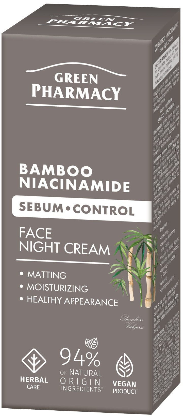 GREEN PHARMACY Bambus + Niacynamid Krem do twarzy na noc 50 ml