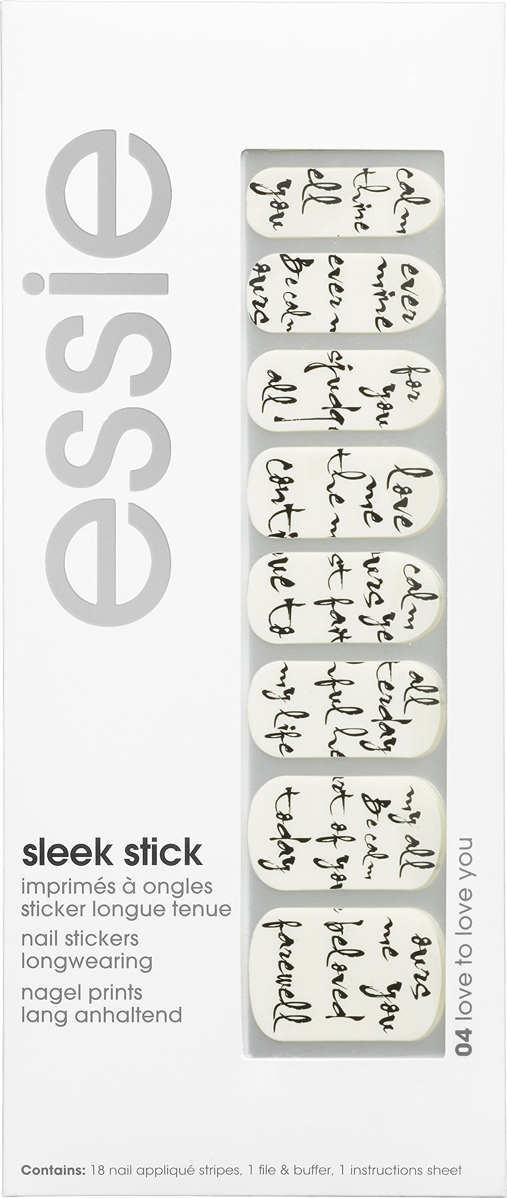 Essie Essie, Sleek Stick, Nail Stickers, 04, Love To Love You For Women