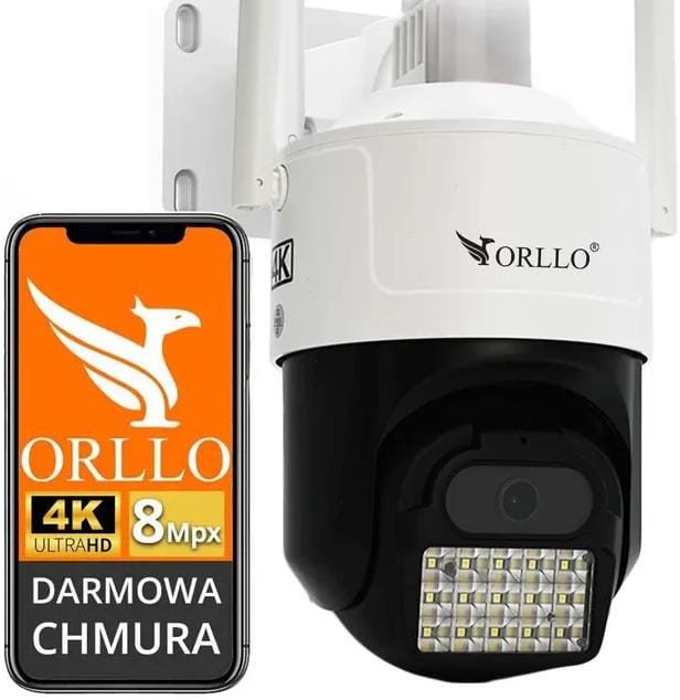 Kamera IP ORLLO Z17 Ultra 4K zewnętrzna obrotowa GSM na kartę SIM