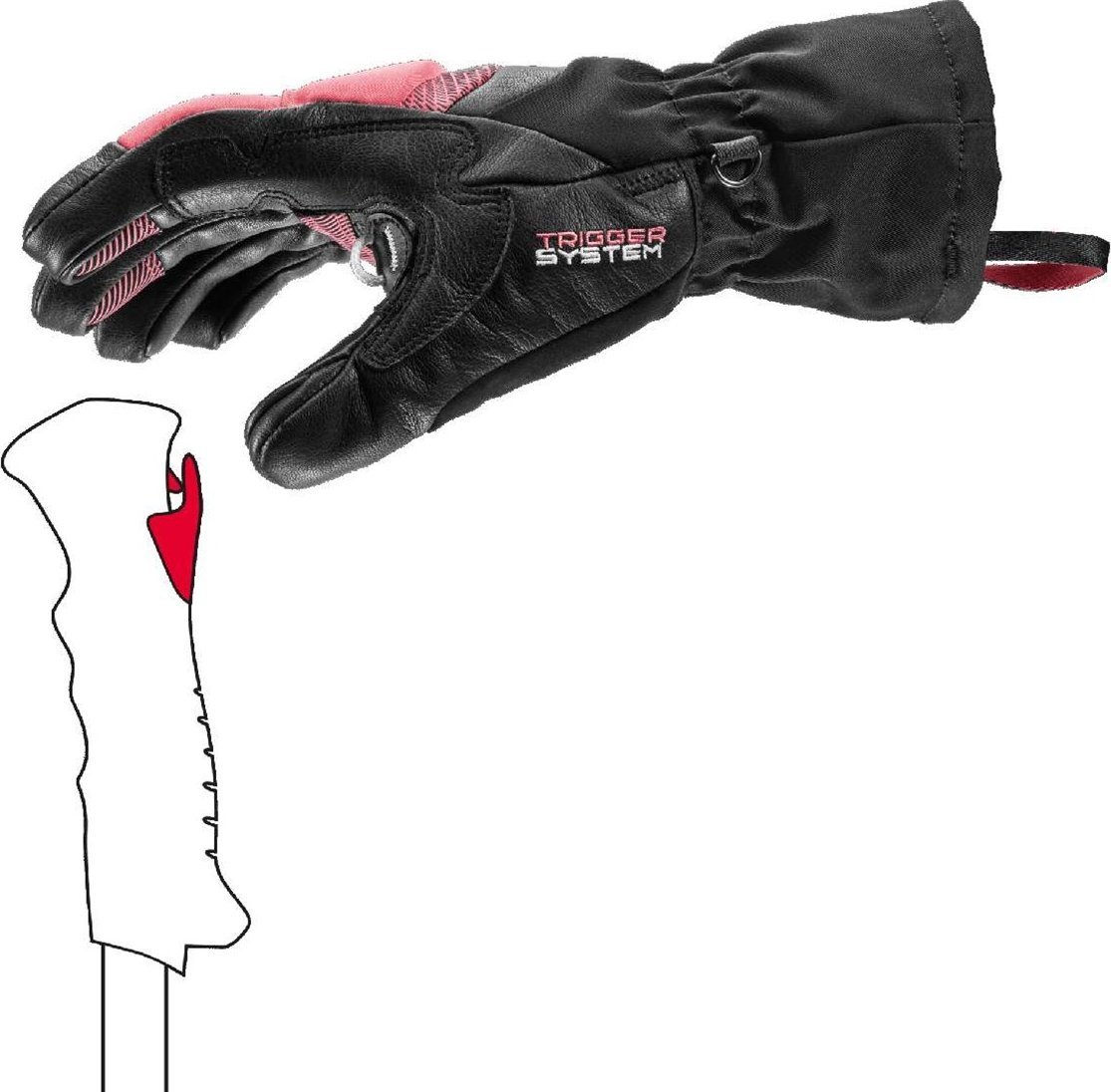 Leki LEKI RĘKAWICE Griffin Base 3D Women rose 8.0