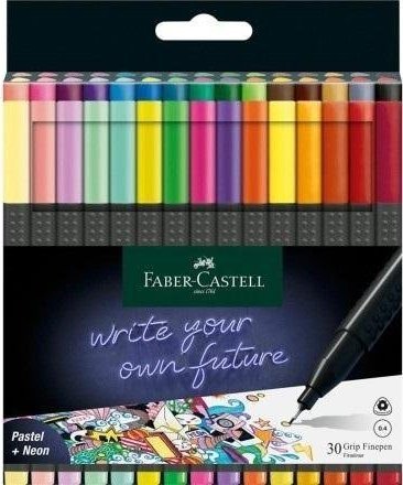Faber Castell Cienkopisy Grip 30 kolorów FABER CASTELL