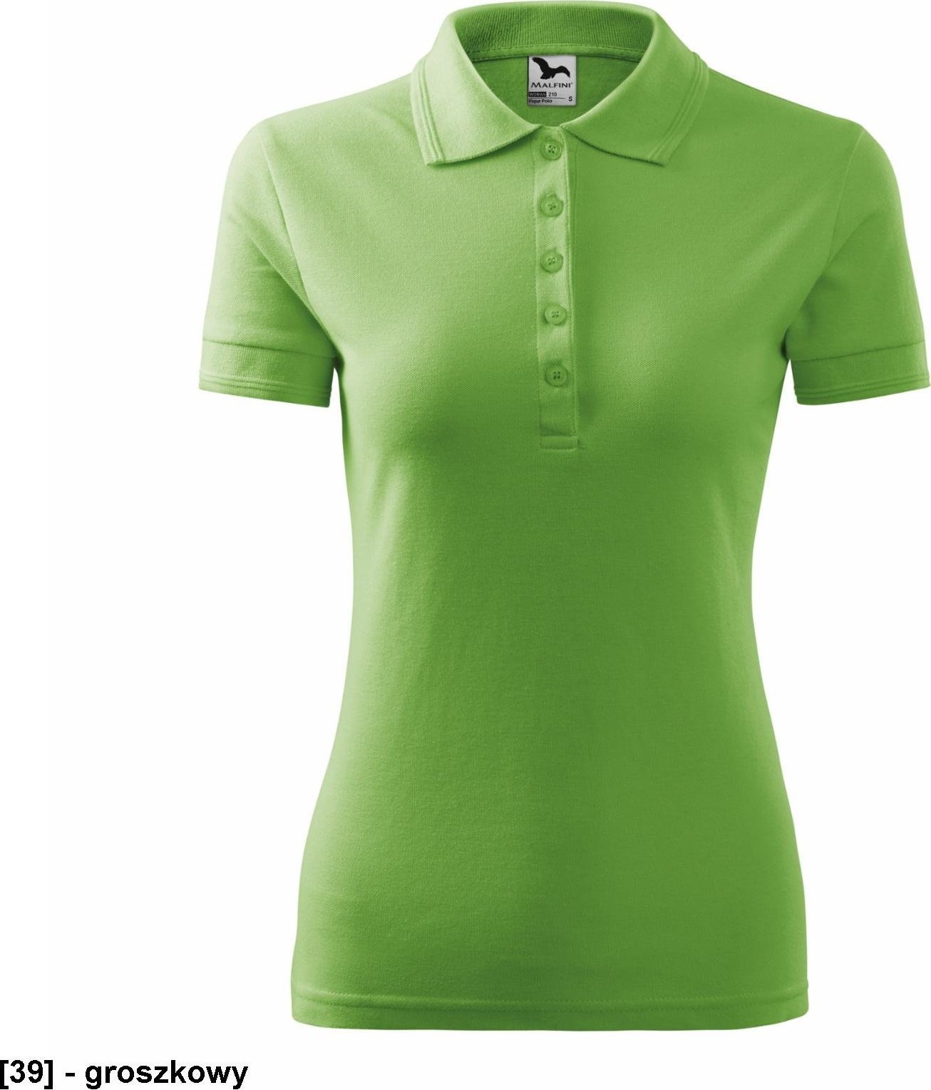 MALFINI Pique Polo 210 - ADLER - Koszulka polo damska, 200 g/m - groszkowy S