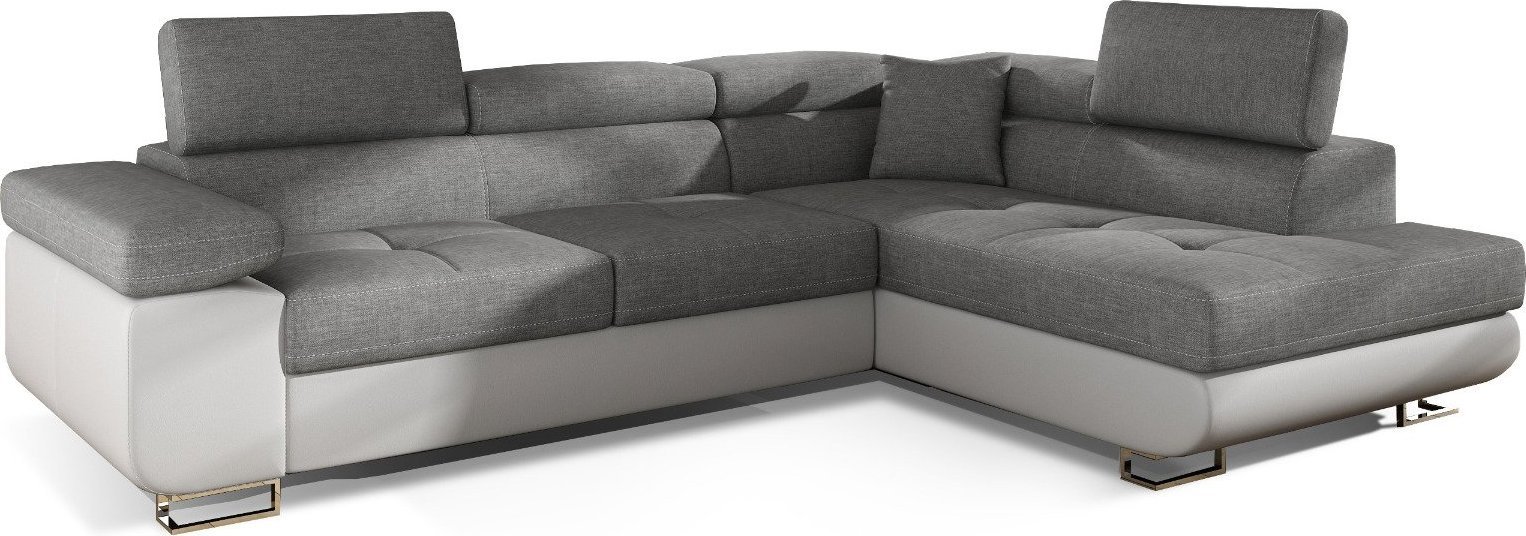 ELTAP Narożnik Antoni - Szary - Spanie - Prawy