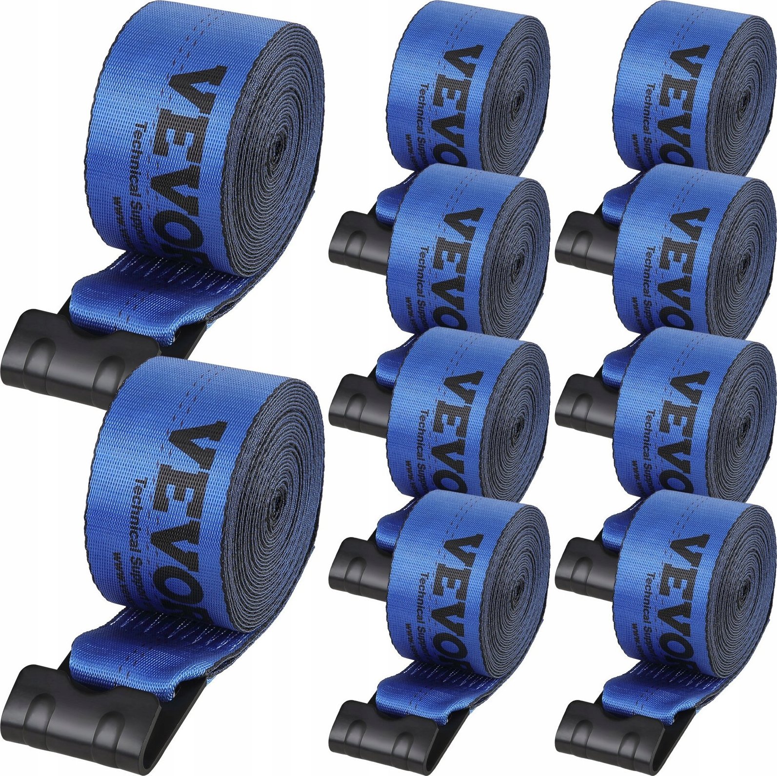 Vevor Zestaw Pasów do Wyciągarki 9.1 m Niebieskie 10 sztuk