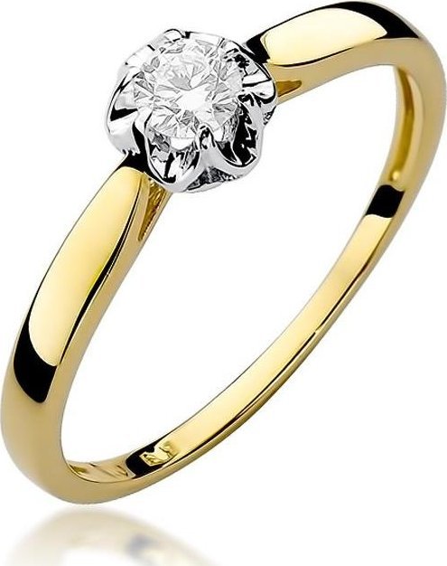 Best Diamonds złoty pierścionek z brylantem 0.15ct 13