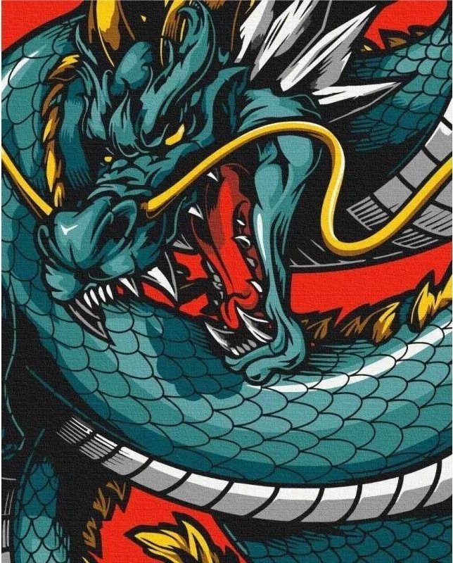 Malowanie po numerach - Królewski smok 40x50cm EDUKAMP