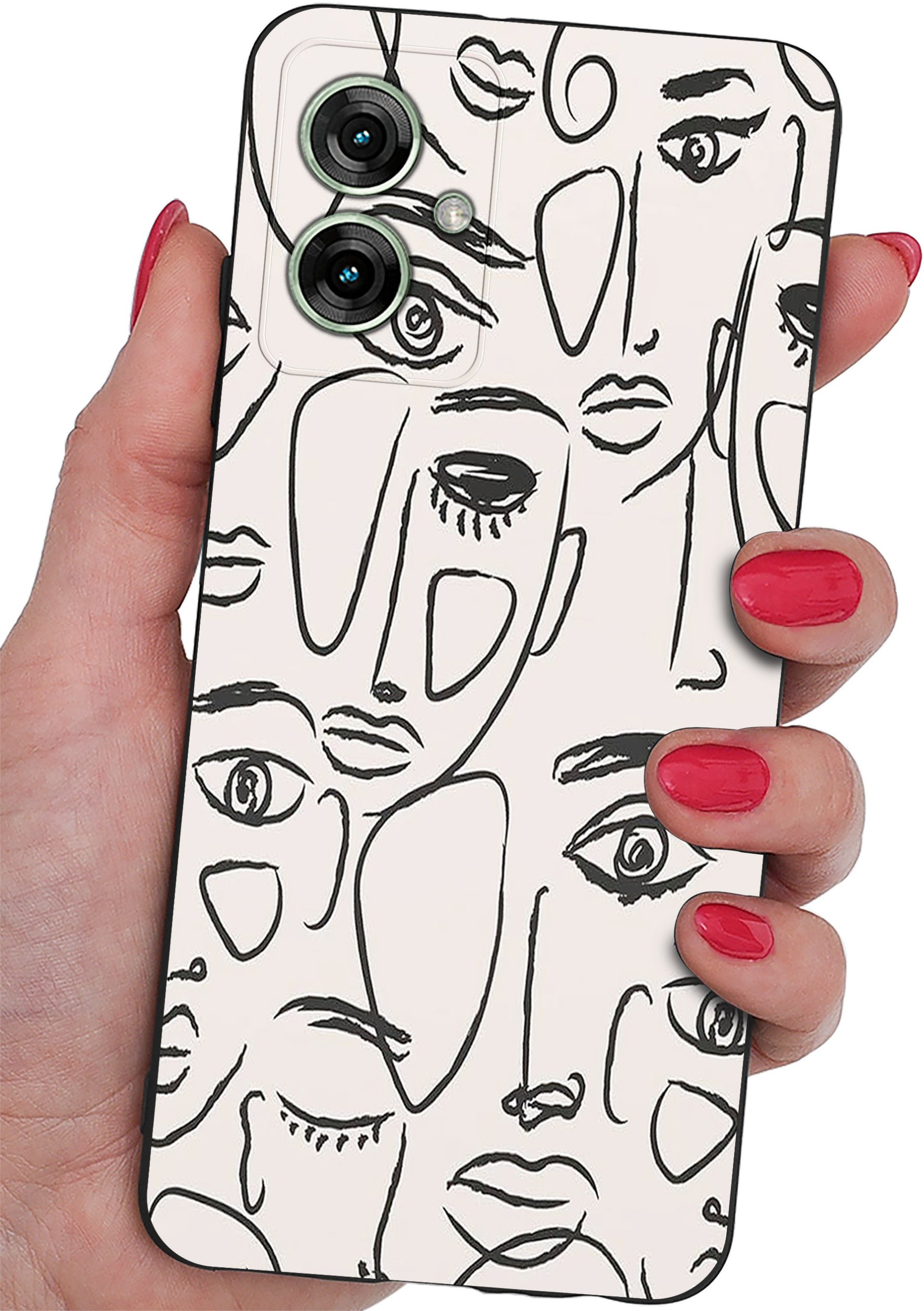 Etui do Motorola Moto G55 5G WZORY |SILIKONOWE MATT CASE + SZKŁO 9H