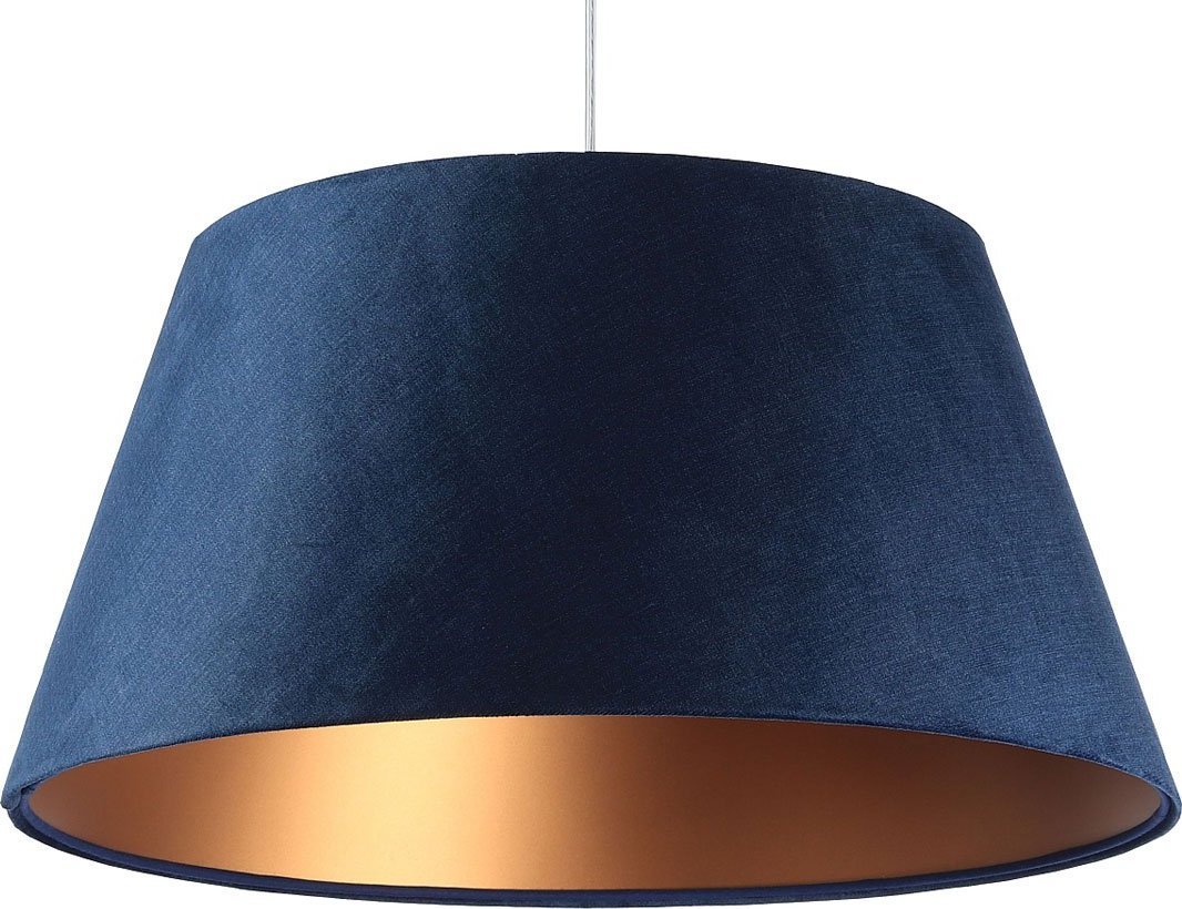 Lampa wisząca Lumes Granatowa lampa wisząca dzwon glamour - S409-Ghana