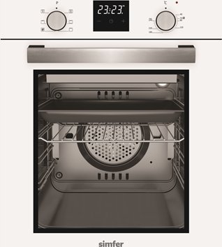 Piekarnik Simfer | Oven | 4207BERBB | 47 L | Multifunctional | Manual | Pop-up knobs | Width 45 cm | White