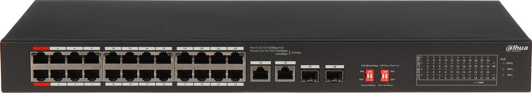 Switch Dahua Technology SWITCH PRZEMYSŁOWY POE S3226-24ET-240 24-PORTOWY SFP DAHUA