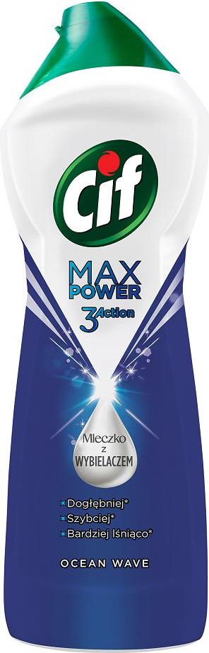 Cif CIF_Max Power 3 Action mleczko z wybielaczem do czyszczenia powierzchni Ocean Wave 1001g