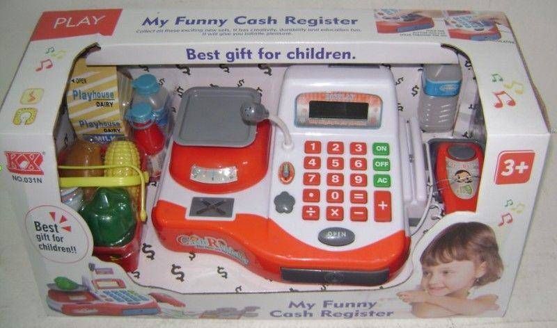 Ikonka Edukacyjna sklepowa kasa fiskalna - kalkulator, waga, akcesoria