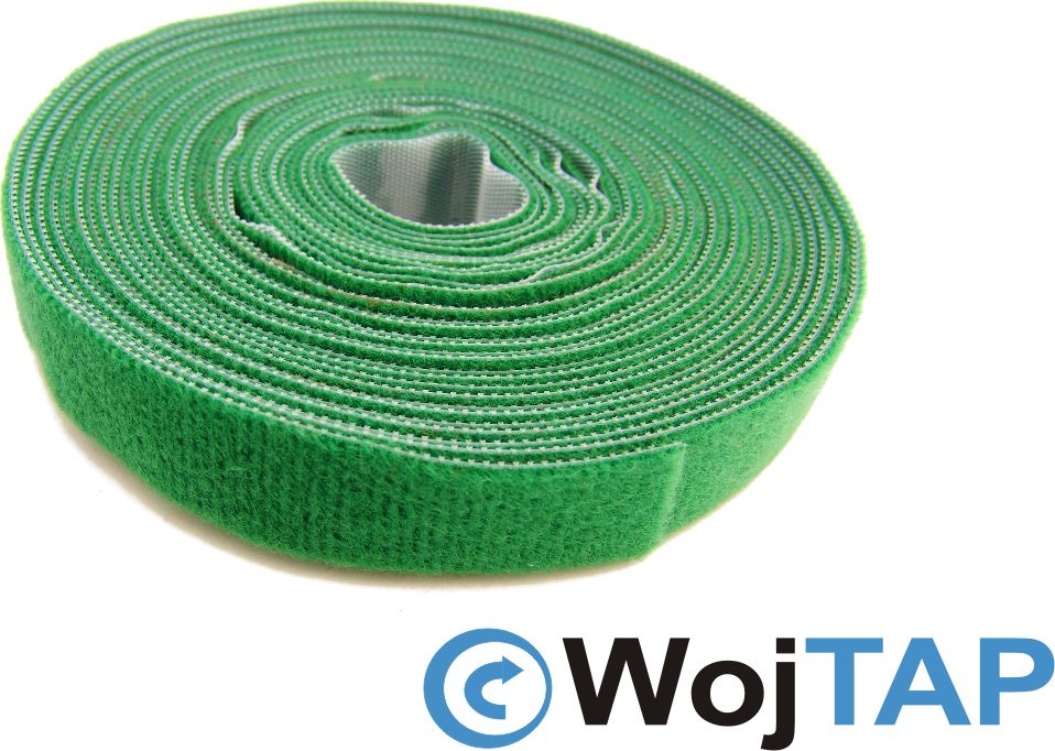 Wojtap Taśma rzepowa szr. 20mm, 25 metrów - ZIELONY