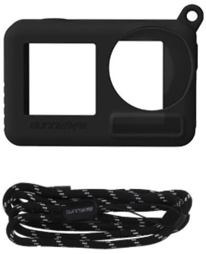 OSŁONA SILIKONOWA ETUI CASE CZARNY + SMYCZ SUNNYLIFE DLA DJI OSMO ACTION 3./ 4