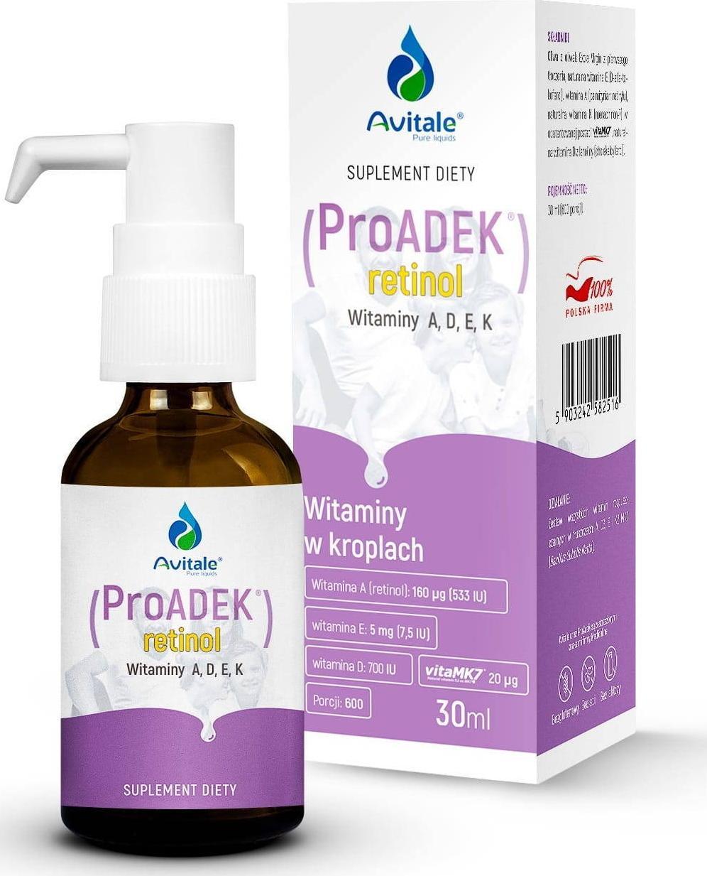 Aliness AVITALE Witamina ProADEK retinol, 30 ml one size