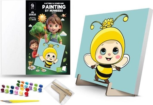 Obraz Malowanie po numerach Farby Na Ramie Pszczólka