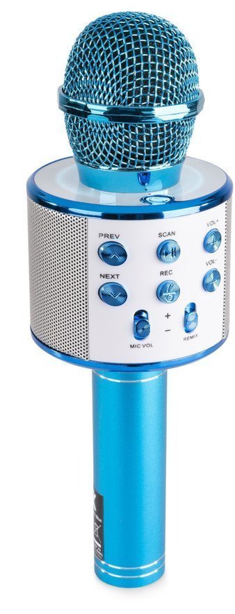 Mikrofon karaoke z głośnikami BT MP3 MAX KM01 niebieski one size