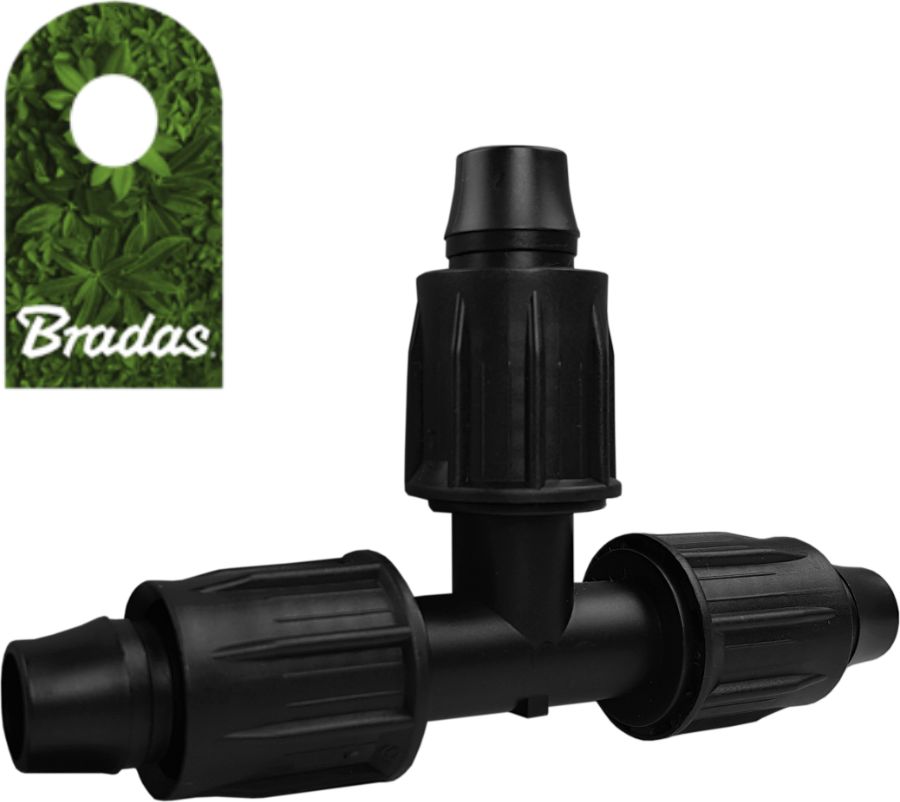 Bradas Trójnik QJ do rur kroplujących PE 16mm DSWAQJ-T16 BRADAS 0223