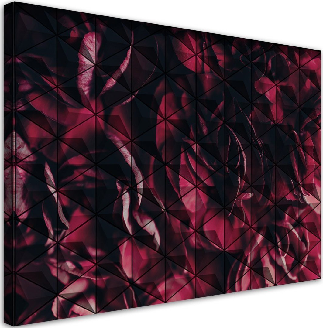 Feeby Obraz na płótnie, Czerwona abstrakcja geometryczna - 120x80