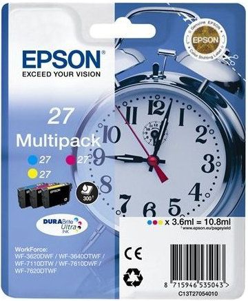 Tusz Epson tusz T2715 / C13T27154010 (cyan, magenta, yellow)