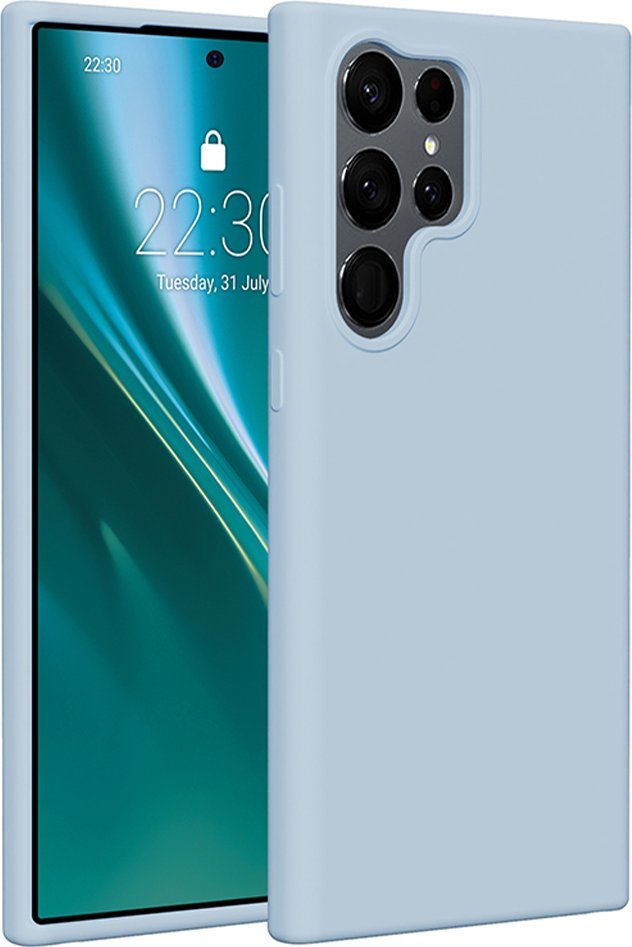 Etteri Nakładka Etteri Silicone Case do Samsung Galaxy S23 Ultra jasnoniebieska