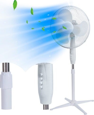 ExtraLink Extralink Bryza ESF-40D-WH Biały | Wentylator stojący | 3 łopatki, 3 prędkości