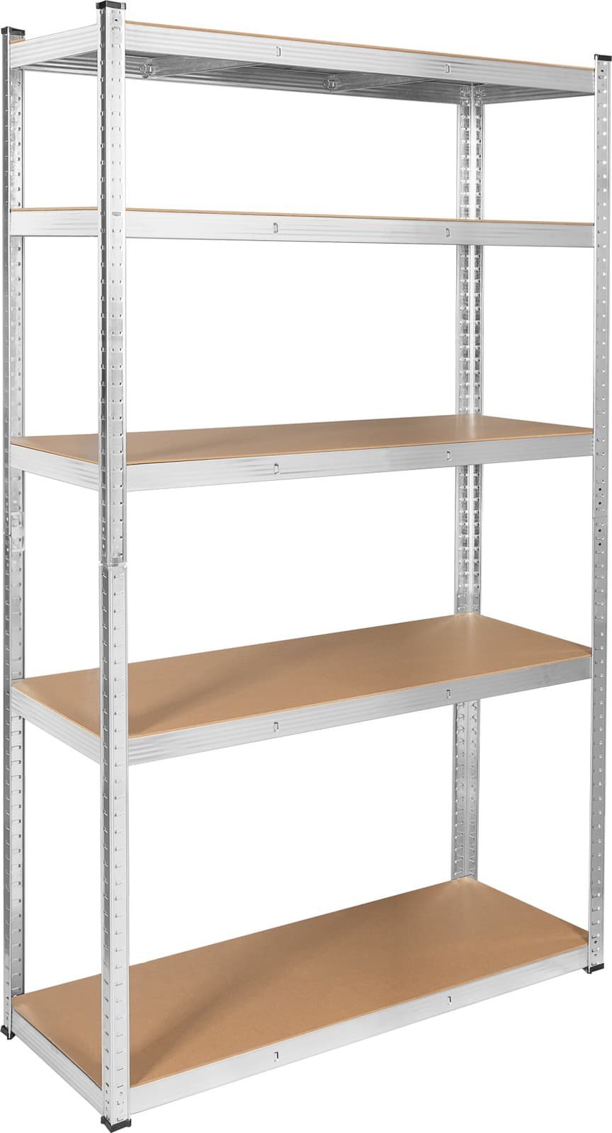 Rebel Regał metalowy magazynowy 205x120x45 srebrny Rebel