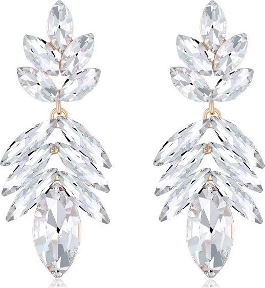 KOKONET Kolczyki złote z kryształkami błyszczą zjawiskowa biżuteria elegancka