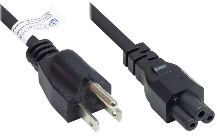 Alcasa P4505-S018 kabel zasilające Czarny 1,8 m NEMA 5-15P C5 panel