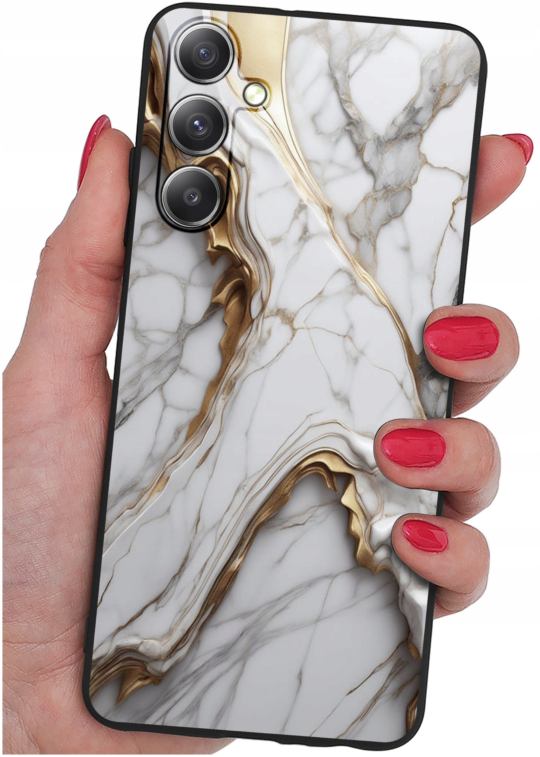 ETUI do Samsung Galaxy S24+ Plus WZORY |SILIKONOWE MATT CASE + SZKŁO 9H