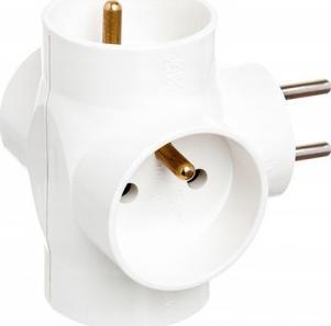 Elcan Rozgałęźnik elektryczny poczwórny złodziejka 4x2P+Z