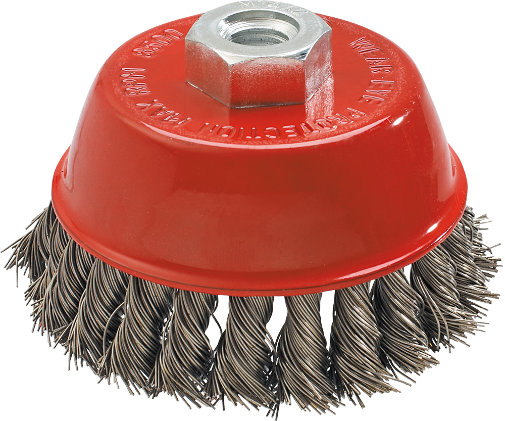 Graphite Szczotka druciana doczołowa 80mm x M14 INOX - 57H582