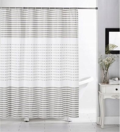 Galicja Zasłona prysznicowa 180x180 cm szara łazienkowa wodoodporna