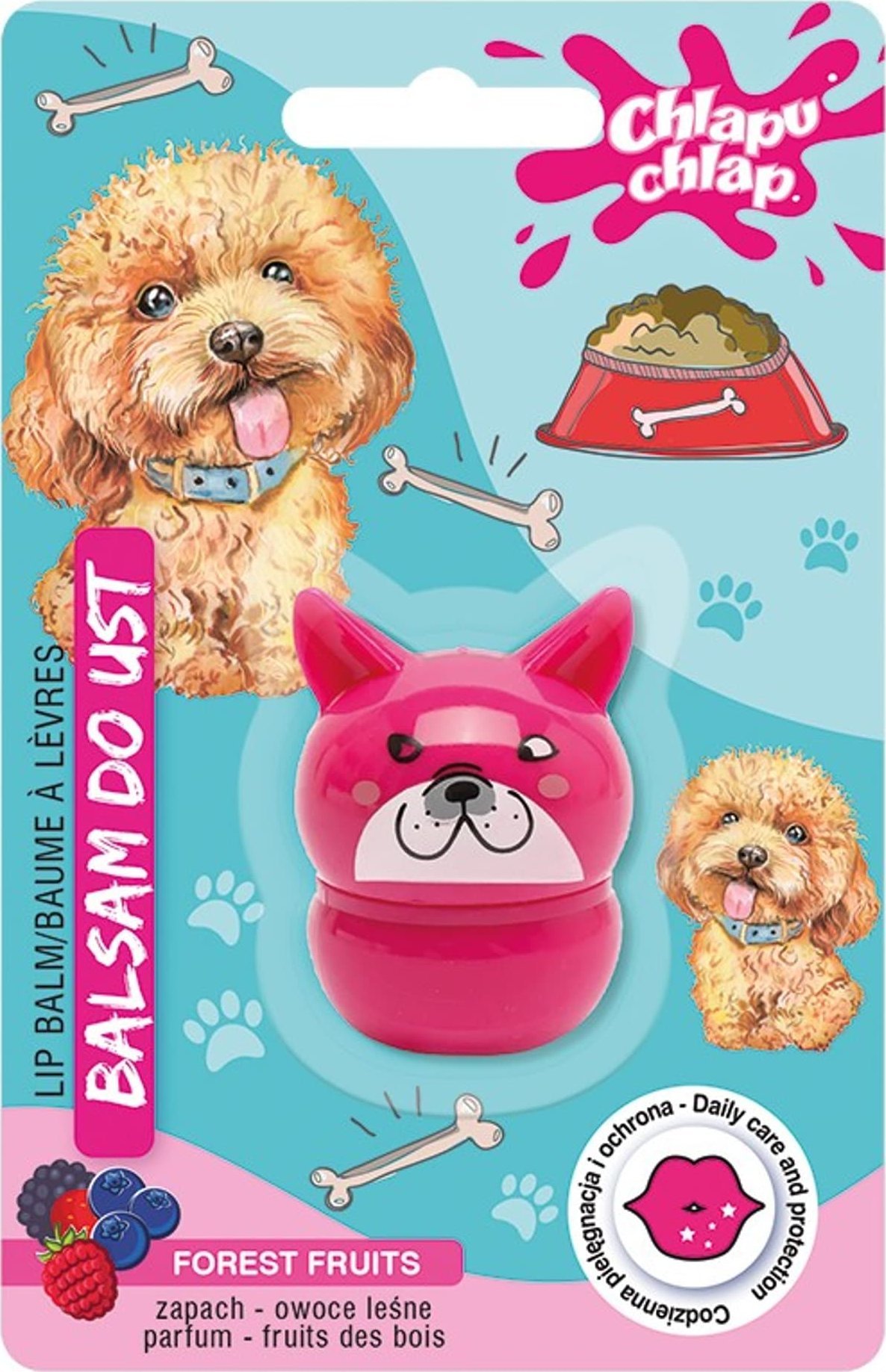 Chlapu Chlap CHLAPU CHLAP Błyszczyk do ust Piesek - owoce leśne 7g