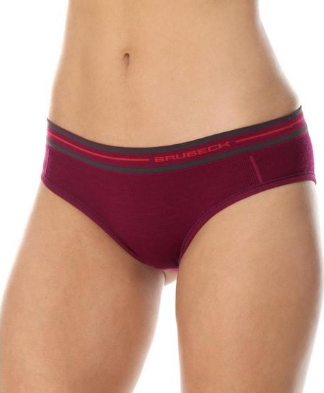 Brubeck HI10190 Majtki damskie hipster ACTIVE WOOL śliwkowy M