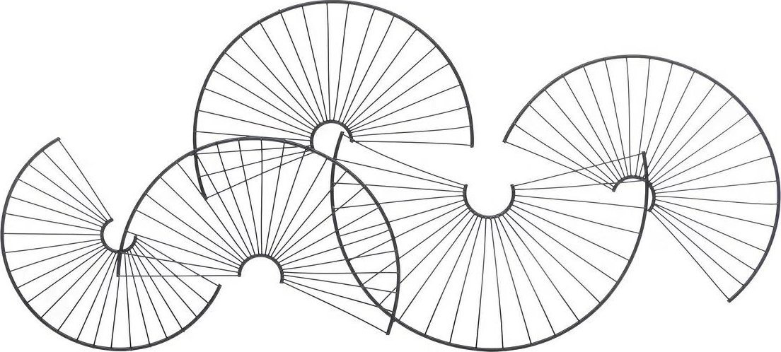 Atmosphera Dekoracja ścienna Cloe metal czarna