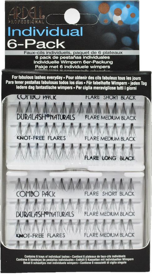 Ardell SET Individual Combo Pack zestaw 56 kępek rzęs czarne 6-pack