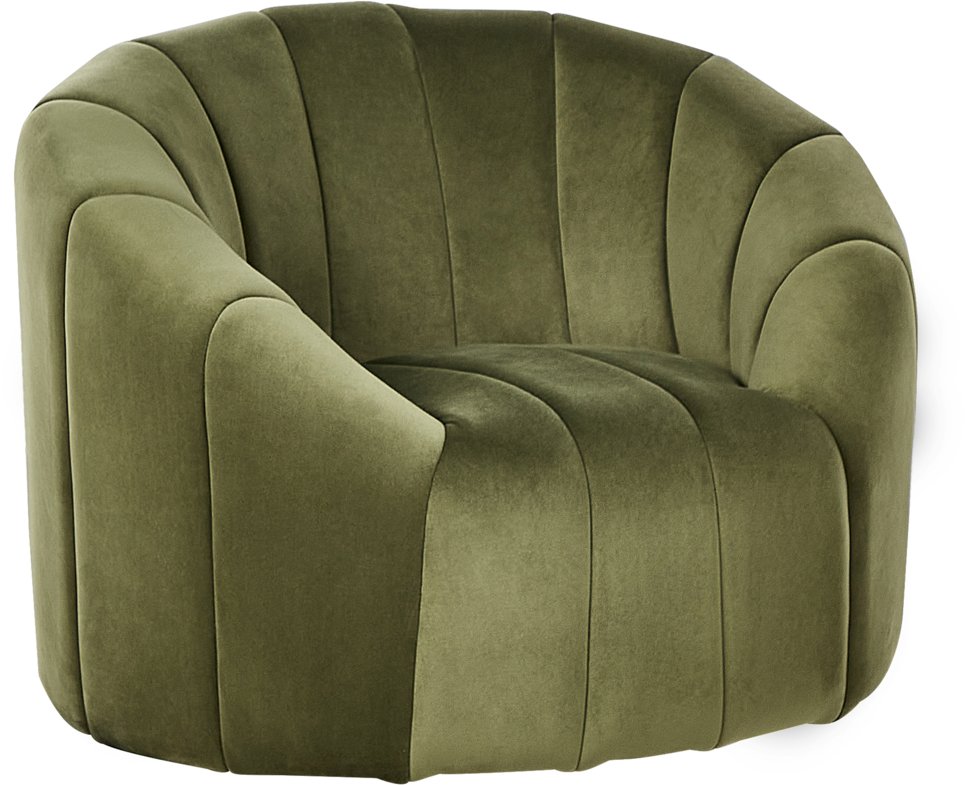 Fotel MALUNG Ciemnozielony Welur